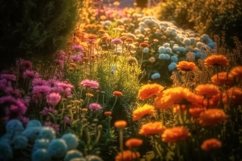 户外的美丽花园