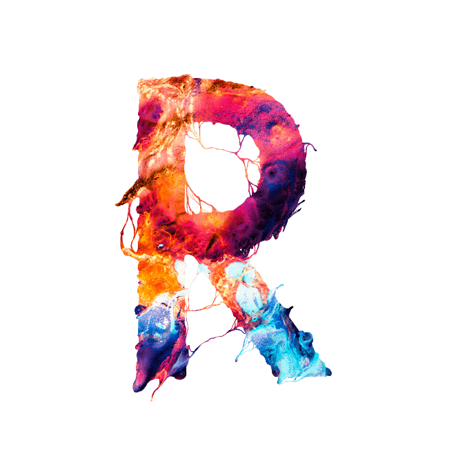 油画油彩喷溅效果字母