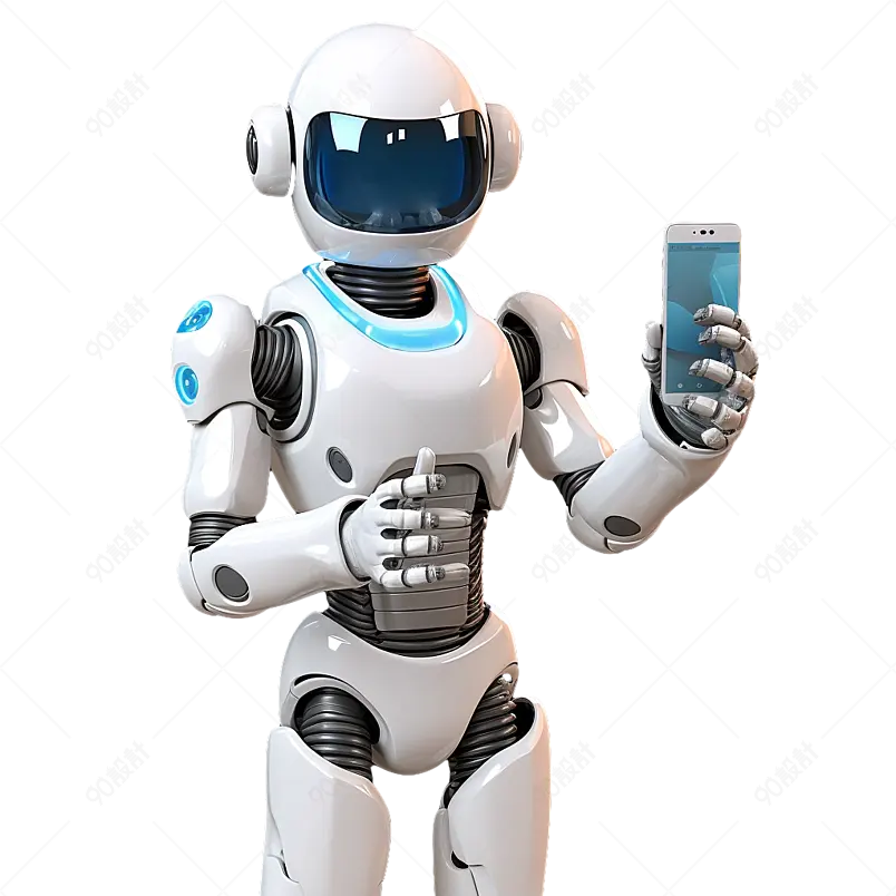 3D渲染的卡通机器人造型