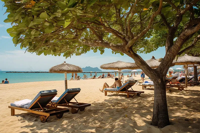 越南芽庄海滩风景