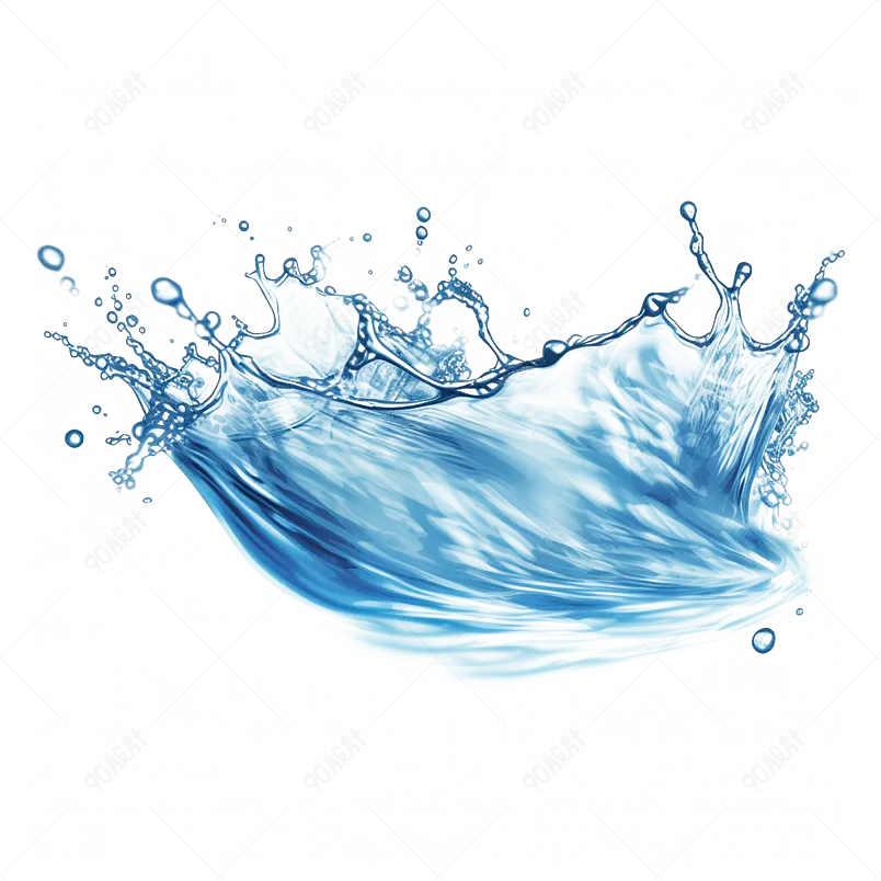 喷溅起的水花水浪水元素免抠效果元素素材图