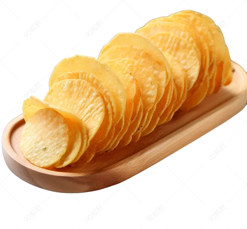 黄色实拍薯条薯片美食膨化食品元素