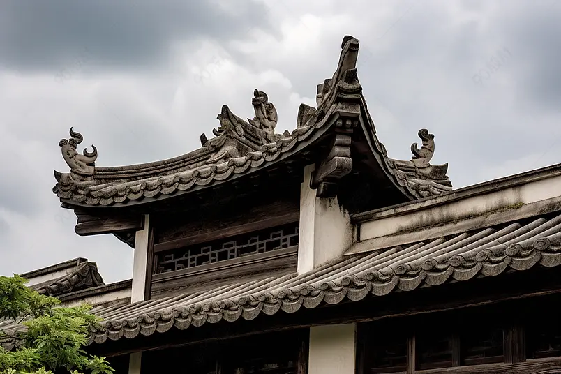 中式建筑素材