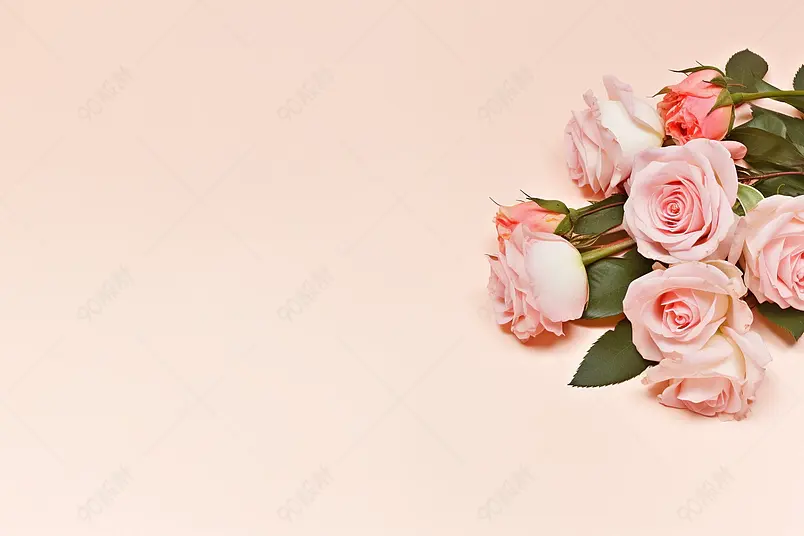 粉色妇女节日简约背景海报图