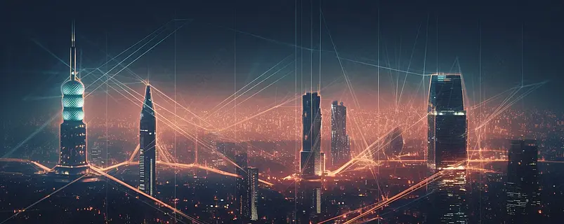 炫彩智能科技城市主视觉背景