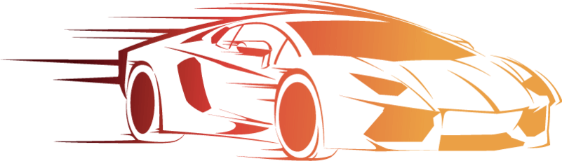 卡通手绘线条跑车