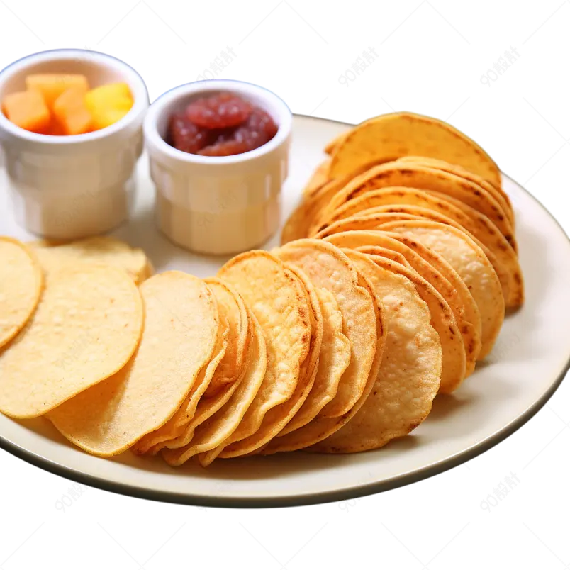 黄色实拍美味薯片食品美食元素