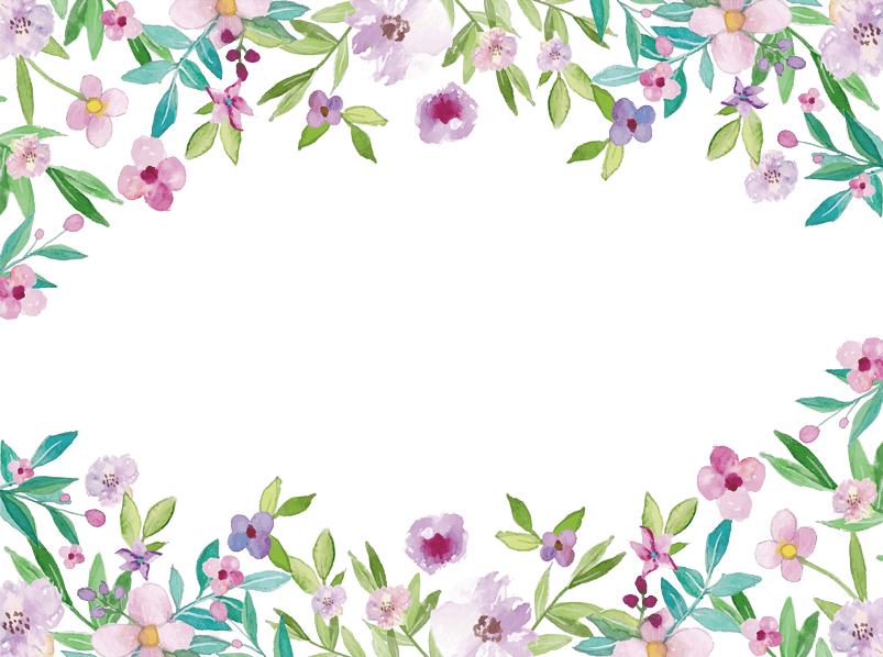 水彩花朵小清新边框