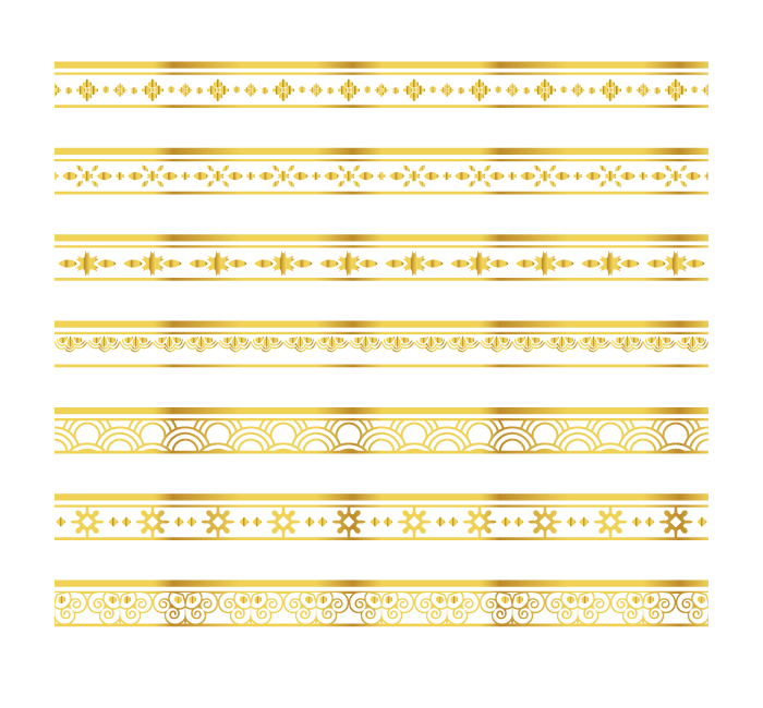 金色花边边框