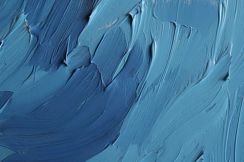 艺术背景蓝色笔触颜料油漆油画