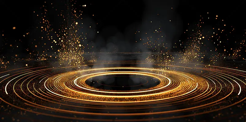 黑金鎏金科技感极简大气背景