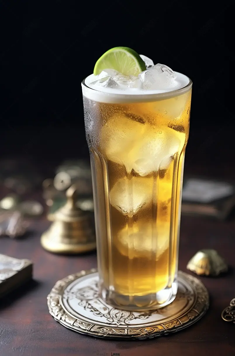 啤酒、柠檬水和一片柠檬