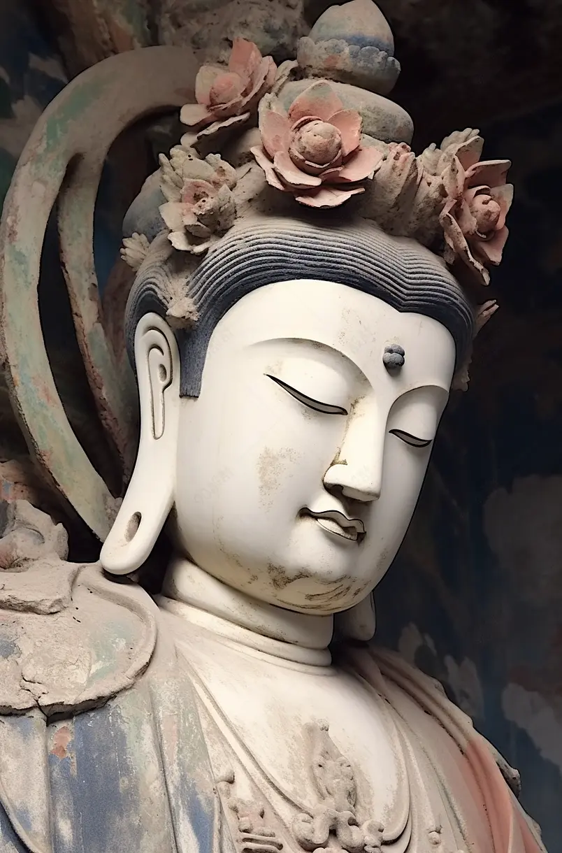 重庆大足石刻之宝顶山石刻：华严三圣像