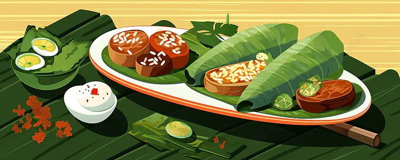 端午插画banner运营插画