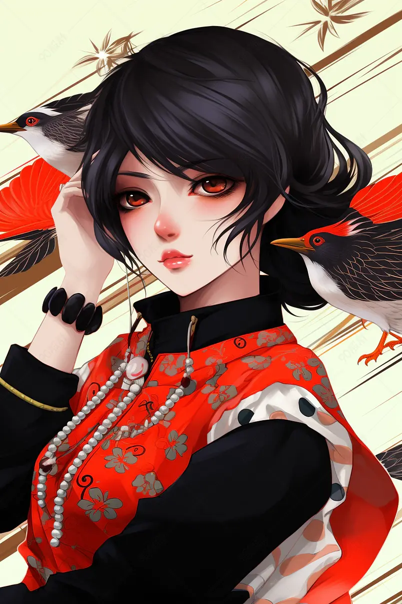 国潮风二次元少女