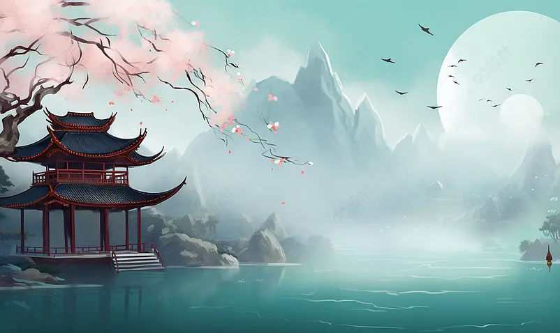 中国风背景插画
