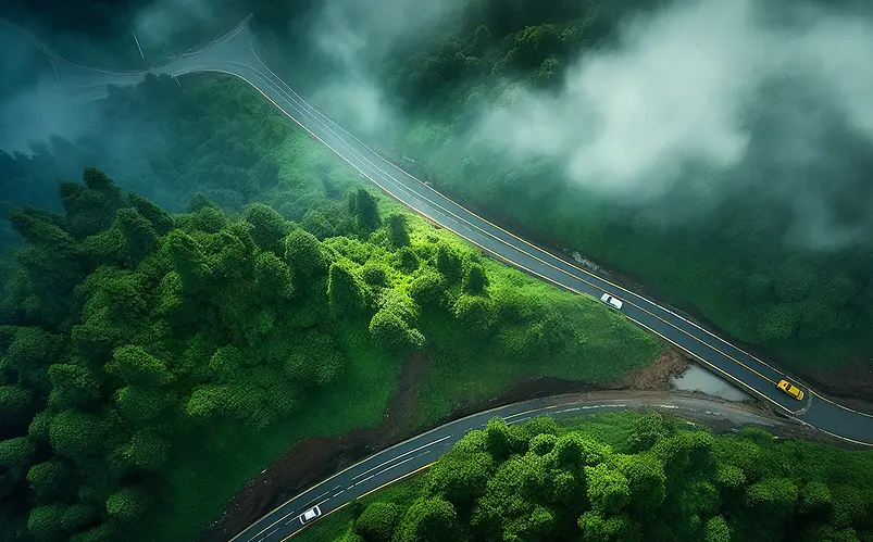 山路朦胧
