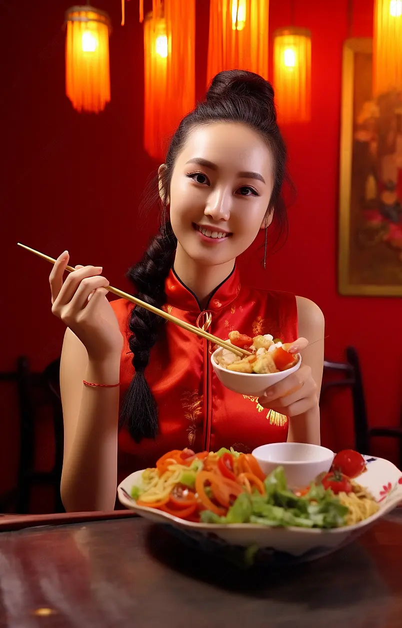 国潮美少女肖像