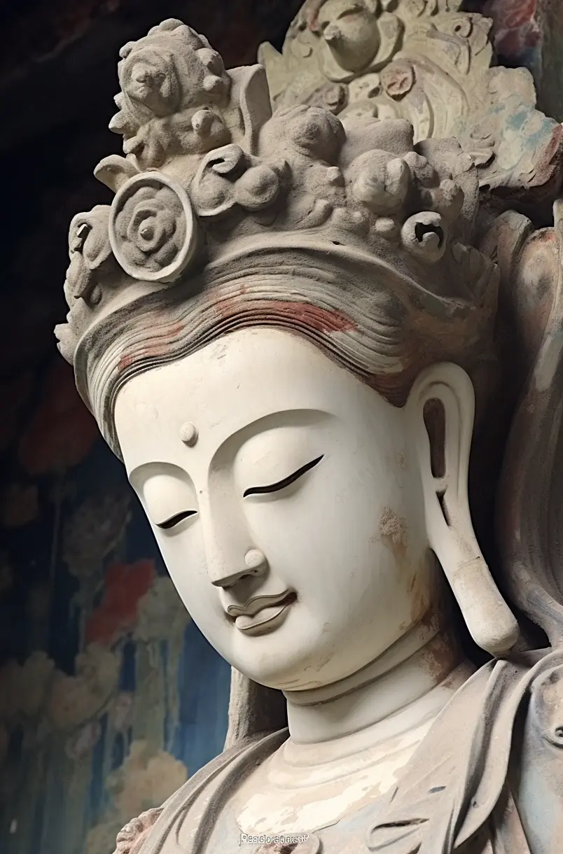 重庆大足石刻之宝顶山石刻：华严三圣像