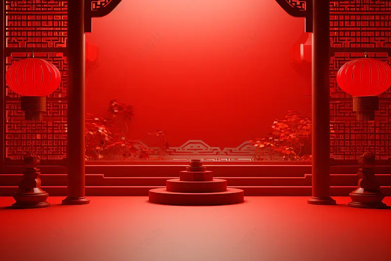 国潮灯笼展台