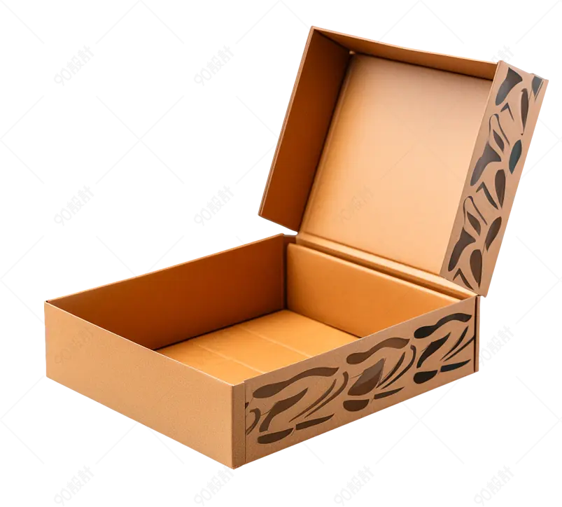 牛皮纸收纳盒加厚鞋盒包装样机