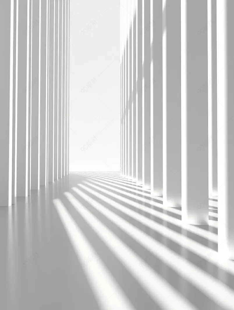 白色三维建筑空间背景