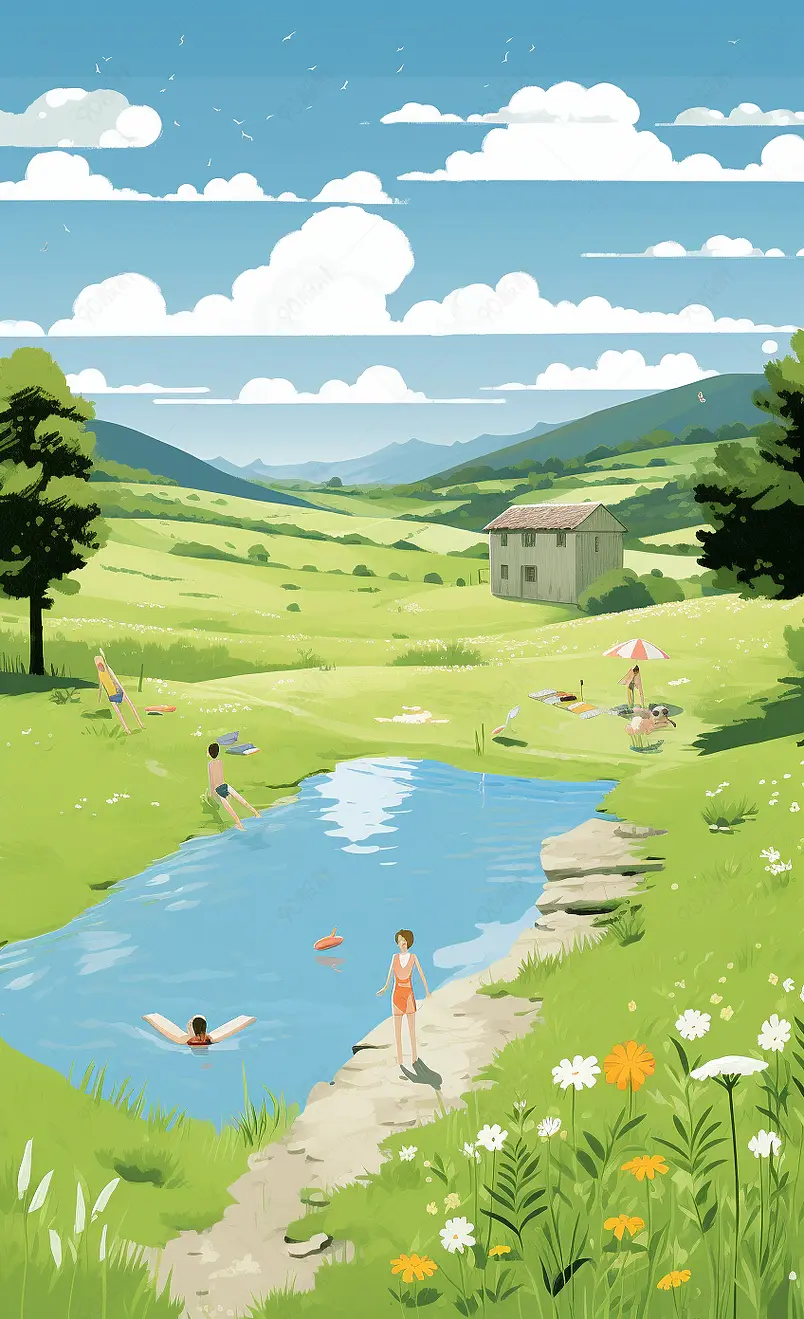 夏日游泳