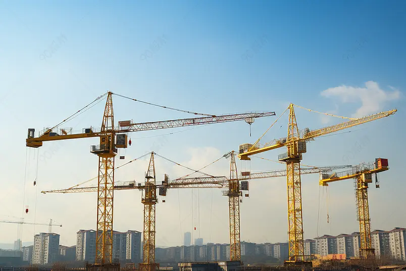 建筑工地塔吊城市建设图片