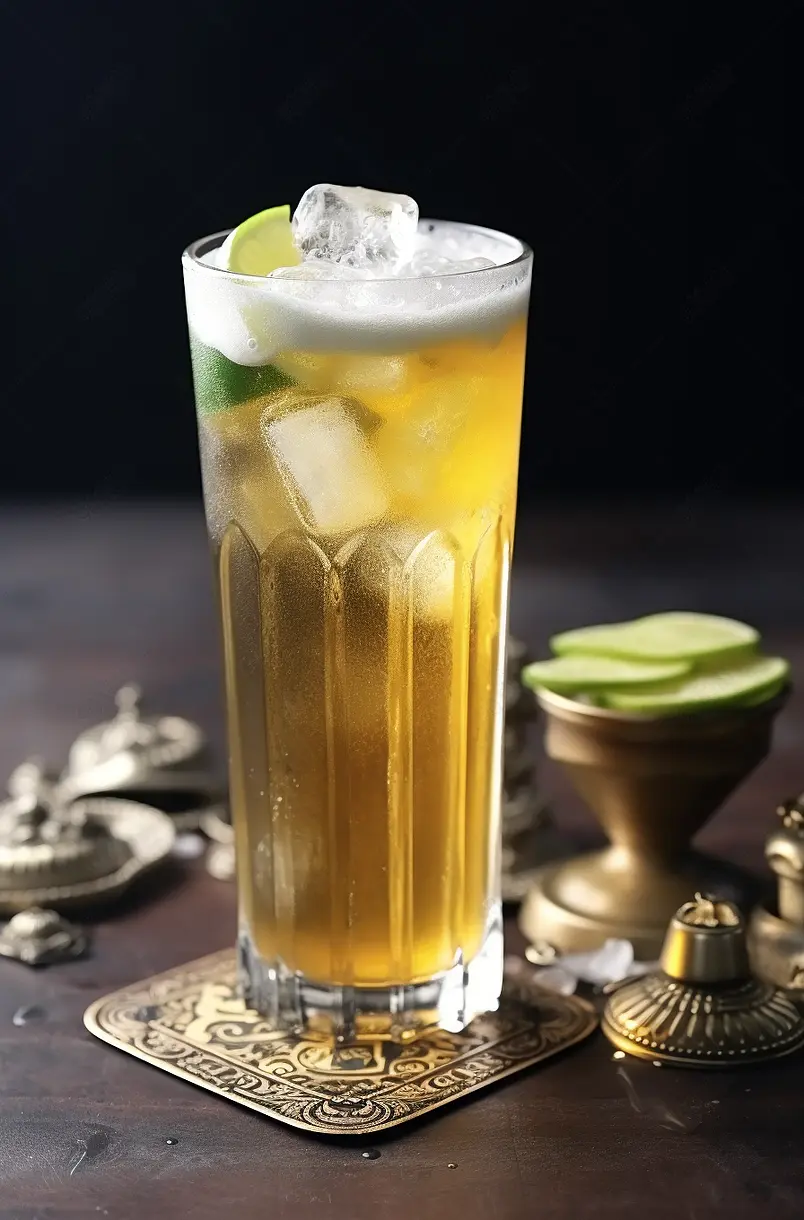 啤酒、柠檬水和一片柠檬