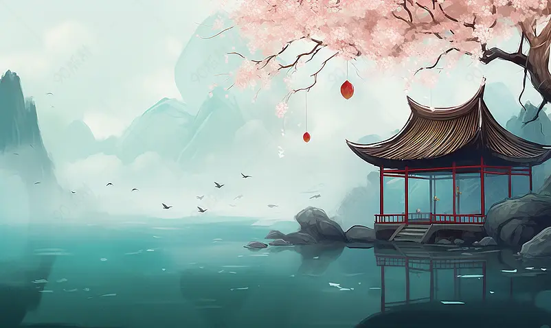 中国风背景插画