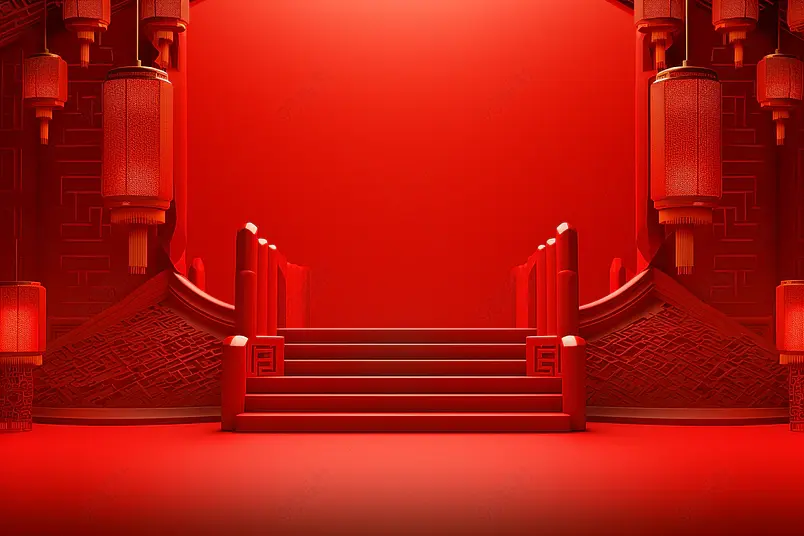 国潮灯笼展台
