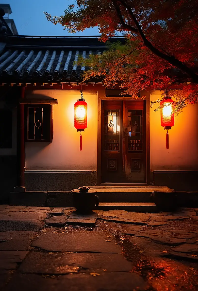 节日的江南民居