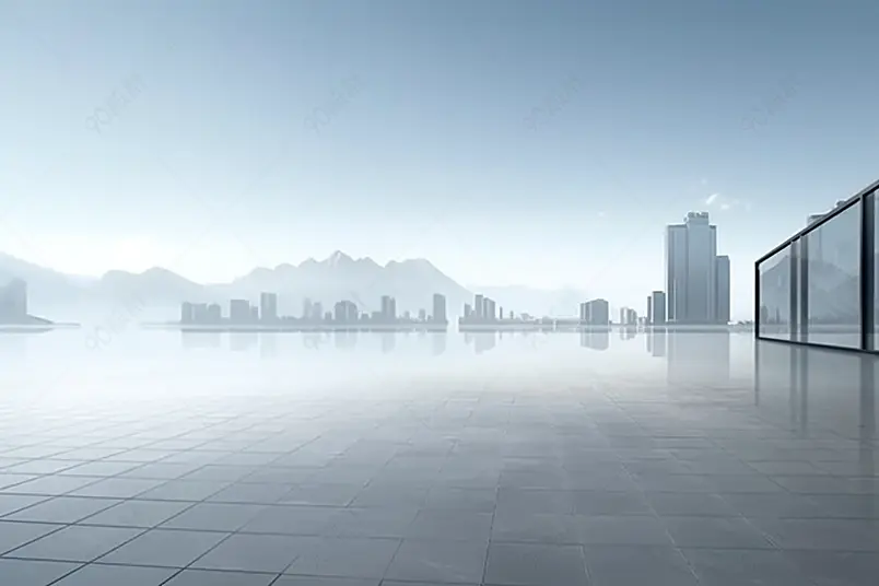 科技简约摄影真实极简汽车合成场景图