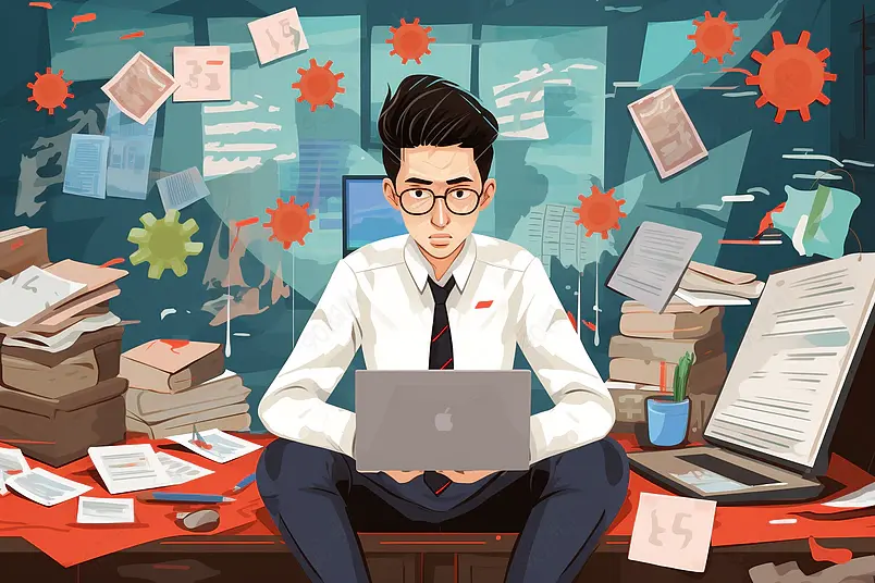 金融插画跨境电商疫情影响