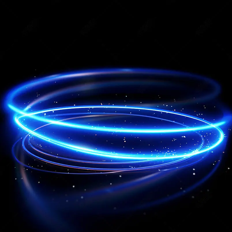 蓝色矢量光电流发的旋转螺背景发光的转和亮发小路灯蓝色矢量光电流