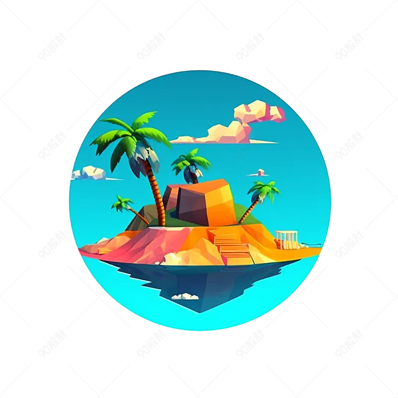 背景装饰夏季海边元素