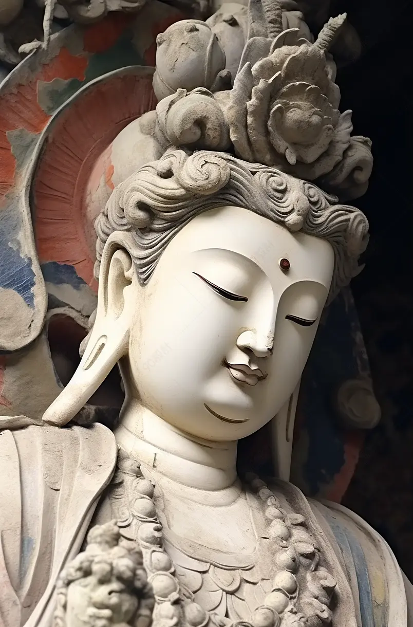 重庆大足石刻之宝顶山石刻：华严三圣像