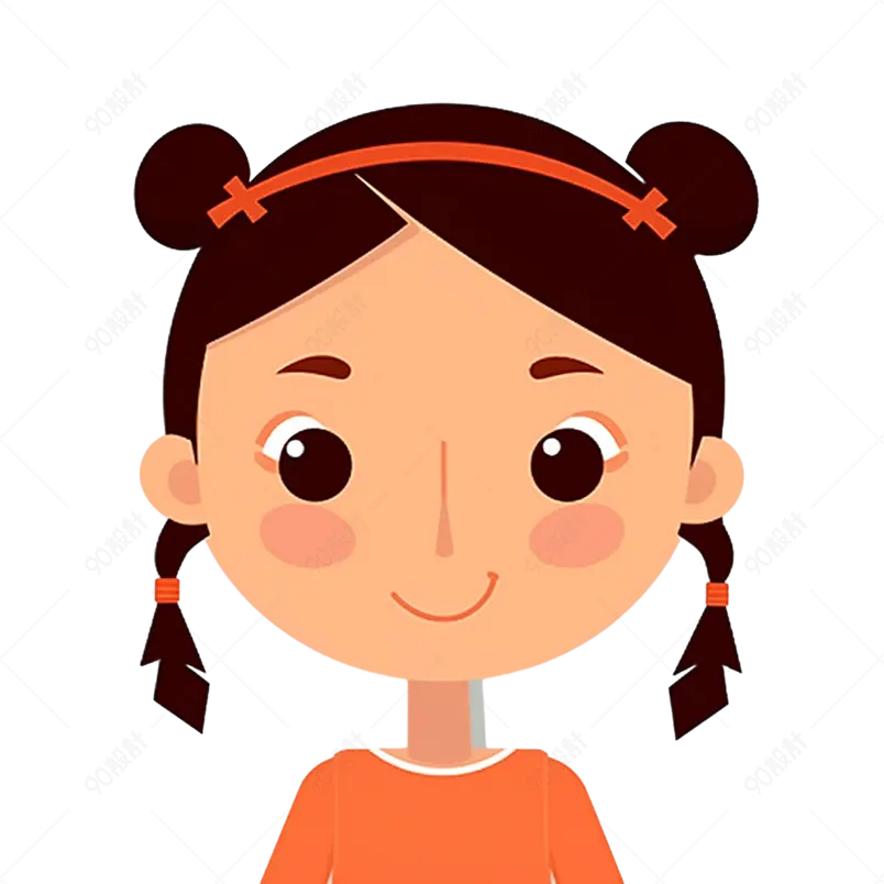 卡通女孩头像大头可爱女孩