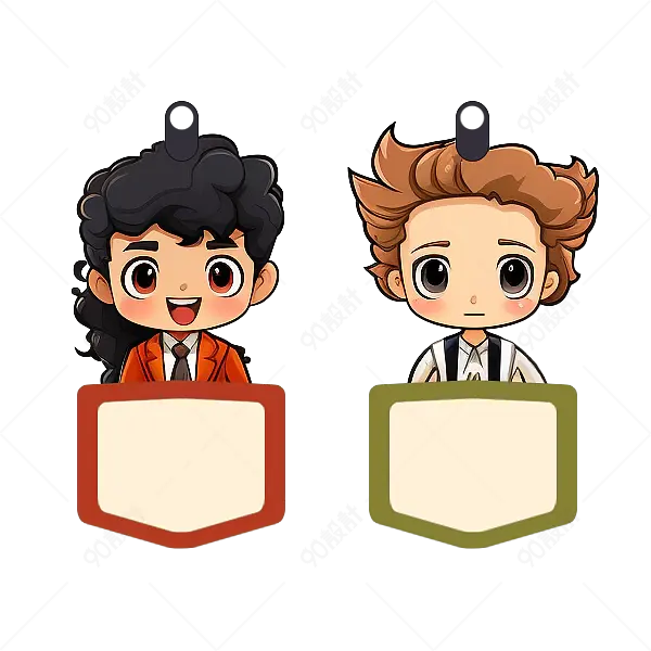 幼儿园贴纸卡通人物名字贴定制姓名贴
