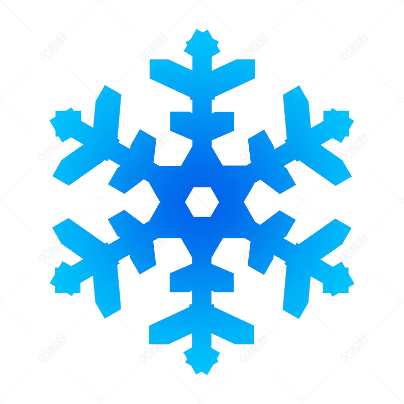 冬季冬天雪景雪花手绘插画png元素