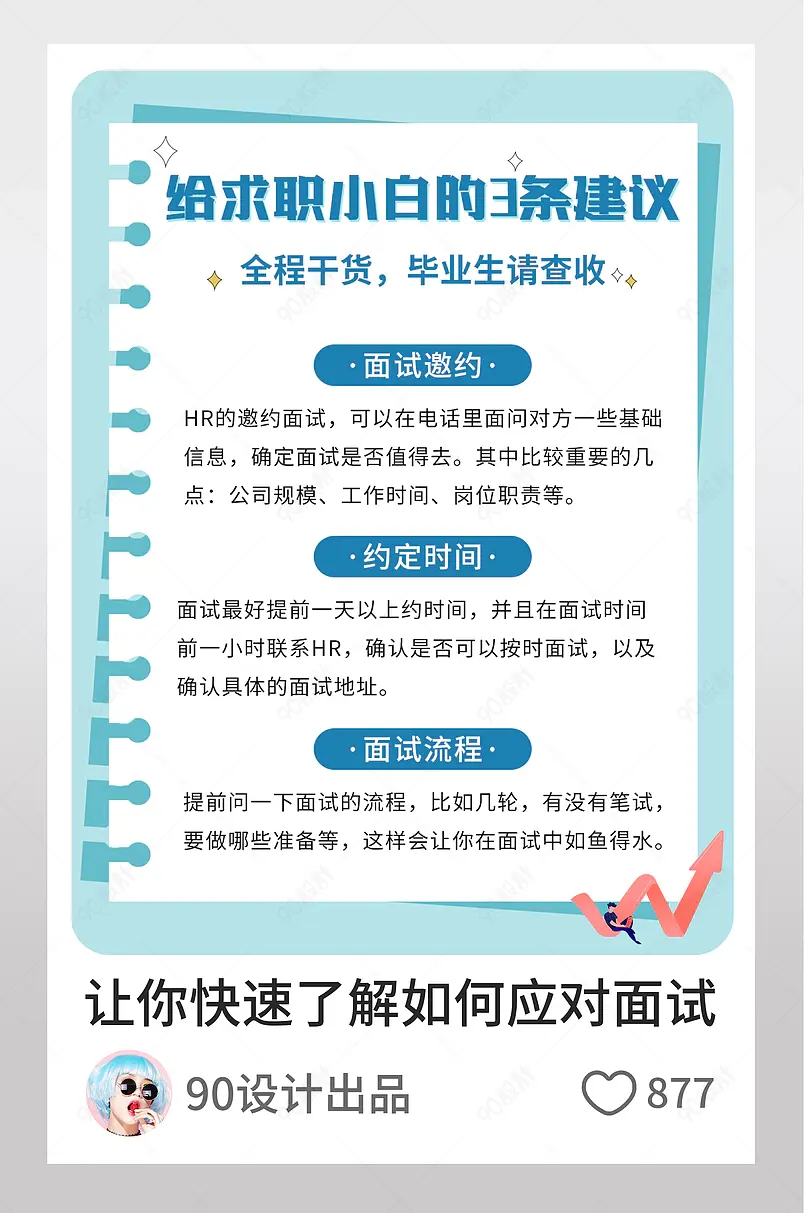 给求职小白的建议招聘小红书页内配图