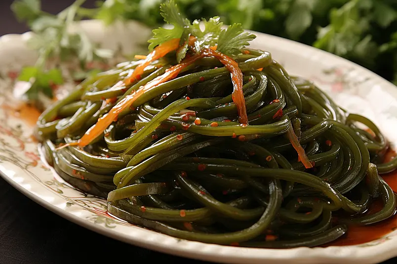 绿色食品凉拌三丝宣传图片