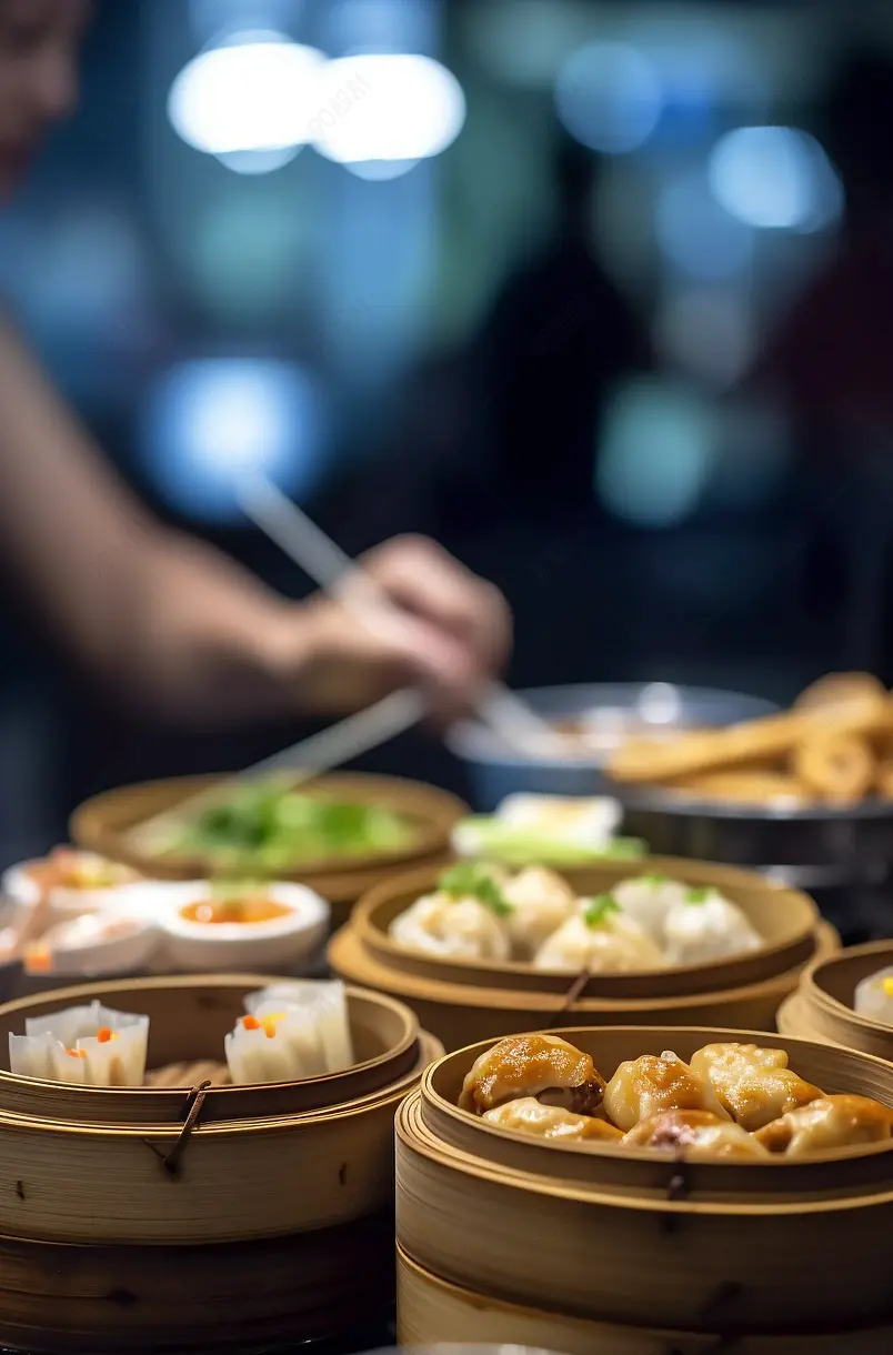 餐馆里的早点健康食物摄影图