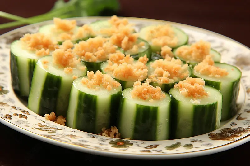 蒜蓉蒸广东丝瓜美食广告素材图片