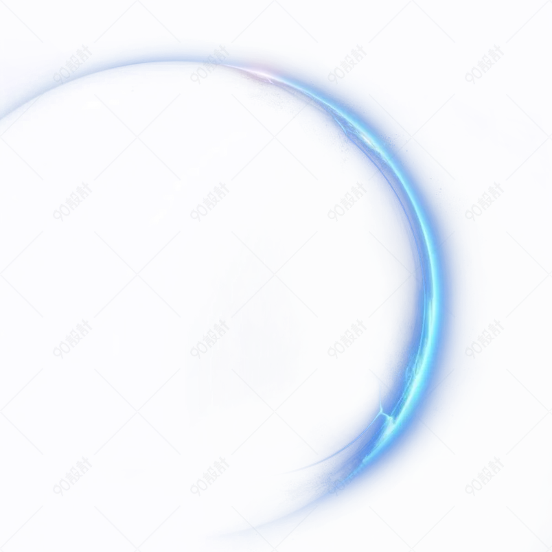 蓝色环形光束光效线条效果元素