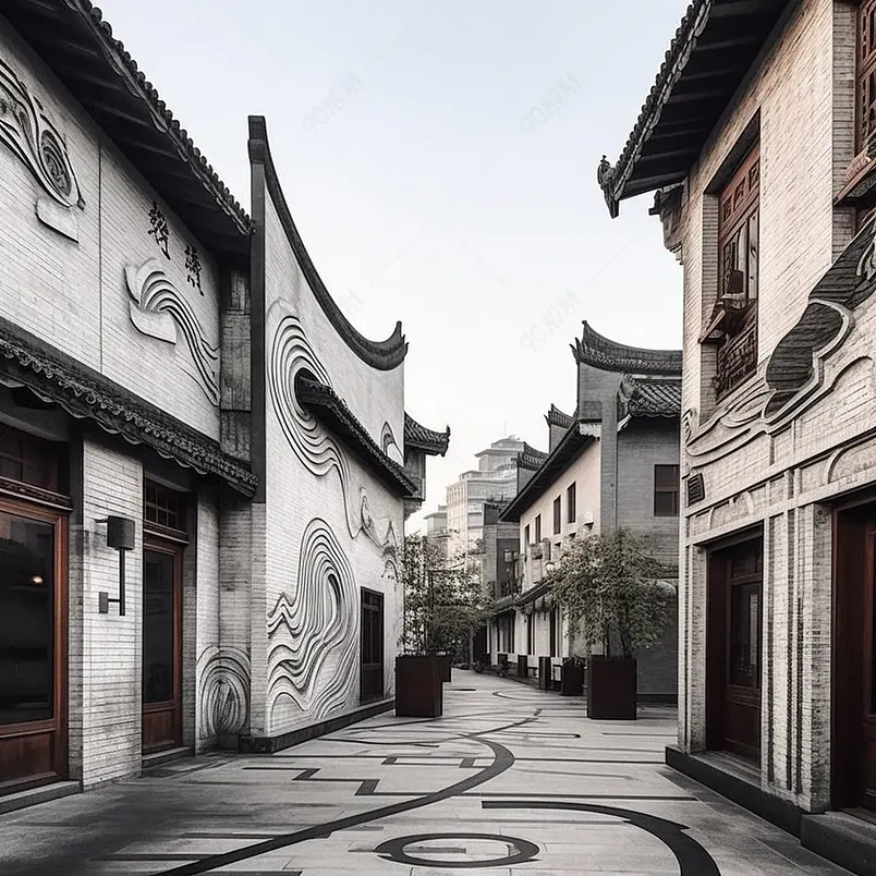 古建筑的商业街建筑风格