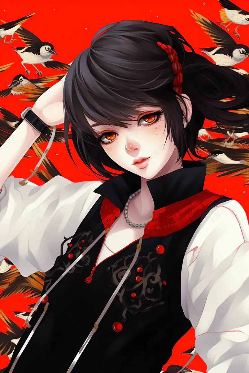 国潮风二次元少女