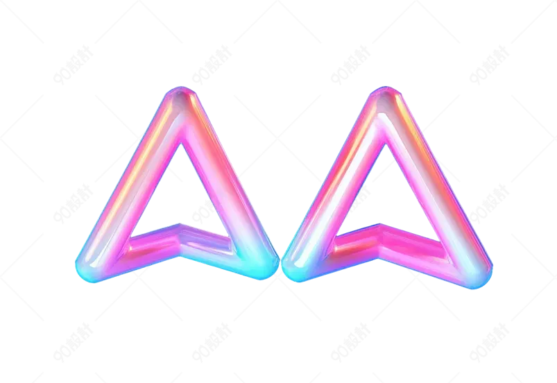 3D渐变几何元素设计