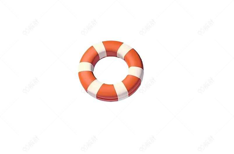 海边救生圈元素