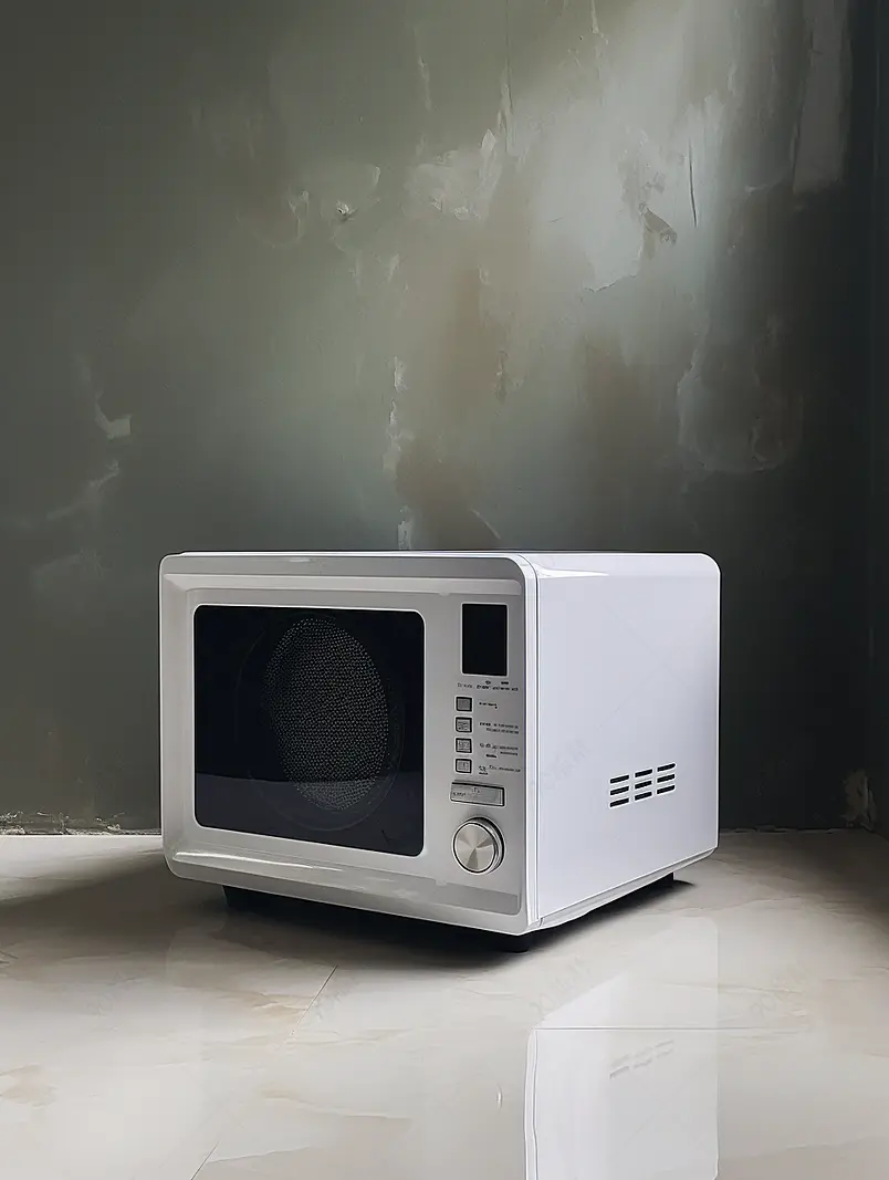 微波炉在厨房的角落